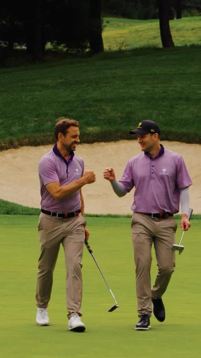 Deraney & Etridge exchange birdies in session 2 Foursomes @haesley.official