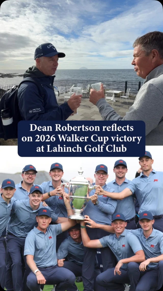 From Lahinch to Trump Turnberry.
Following his Walker Cup victory with Team GB&I, Captain Dean Robertson has arrived @trumpturnberryscotland. He is attending @thebridgescup this week to share his leadership and winning mentality as a motivational speaker for Team International.