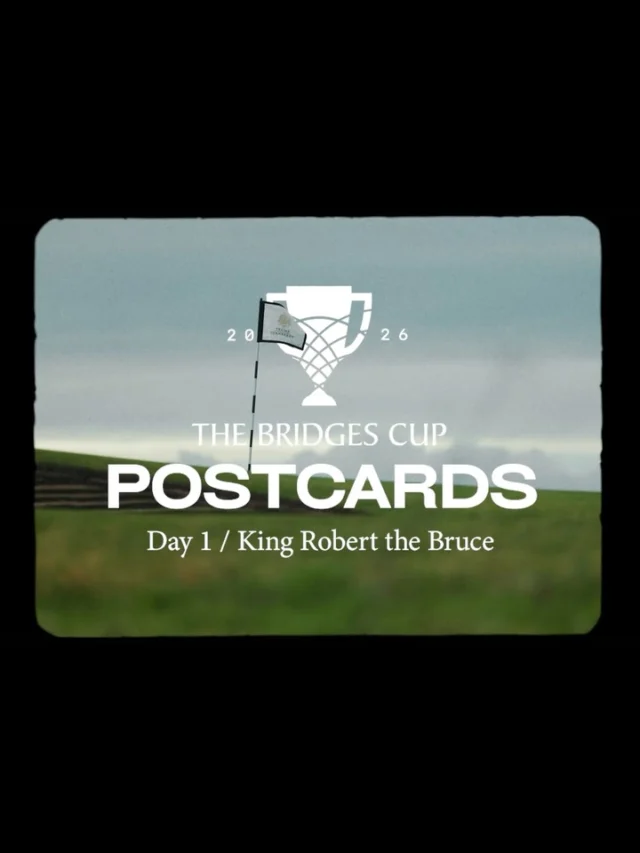 Monday’s postcards @trumpturnberryscotland’s King Robert the Bruce. 

The tournament shifts to the Ailsa couse on Tuesday and Wednesday. 

#TheBridgesCup