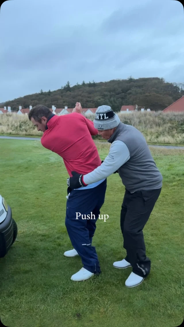 Even after 36 holes, the grind doesn’t stop. Drew Kittleson got a quick lesson after Monday’s sessions at #TheBridgesCup