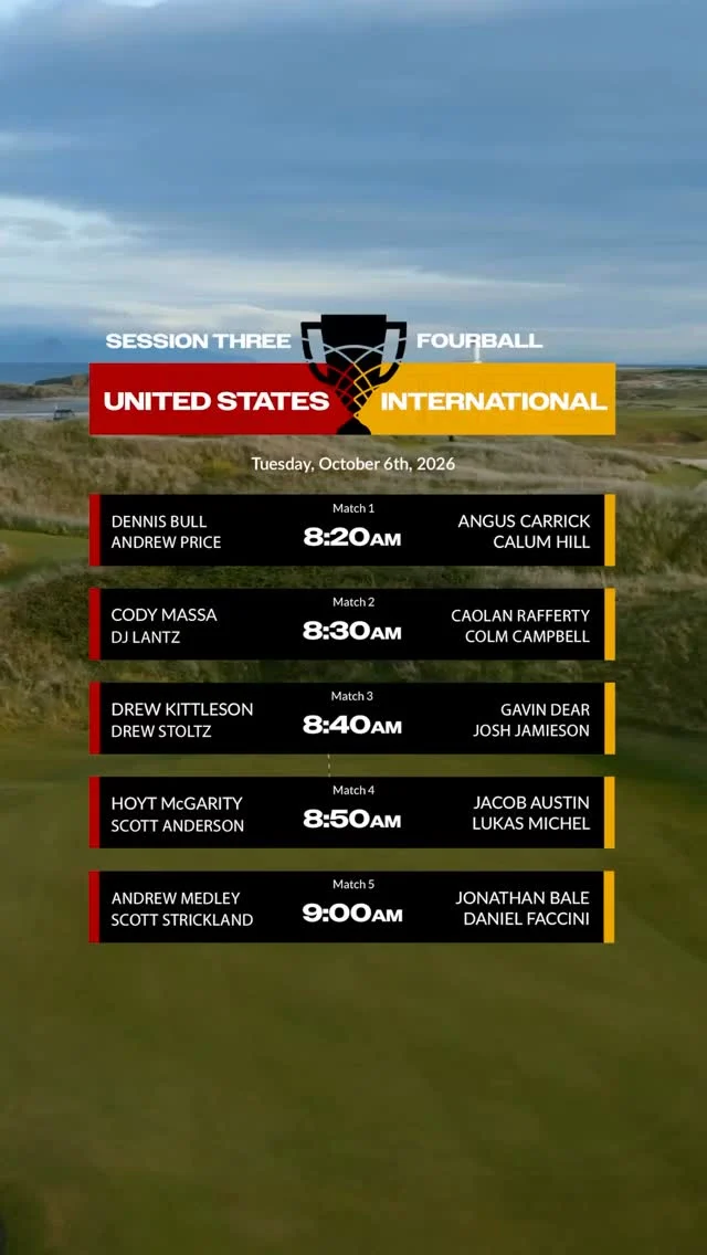 Fourball is set for Tuesday A.M at #TheBridgesCup.